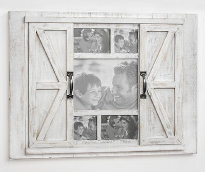 Barn Door Picture Frame with Chalkboard and Mirror