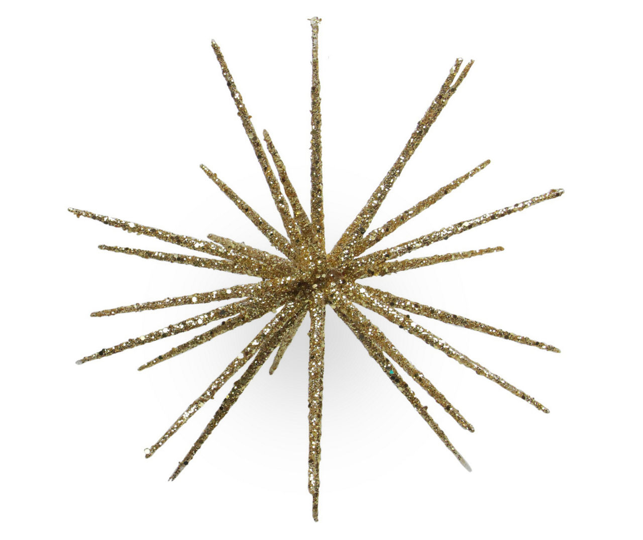 12" Gold Glitter Starburst Plastic Ornament
