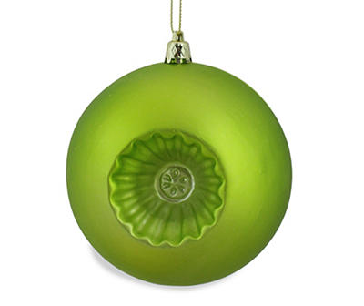 Kiwi Green Reflector 6-Piece Shatterproof Plastic Ornament Set