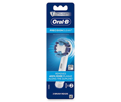 Oral-B Precision Clean Replacement Electric Toothbrush Head, 2 Count