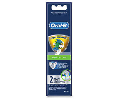 Oral-B FlossAction Electric Toothbrush Replacement Brush Heads, 2 Count