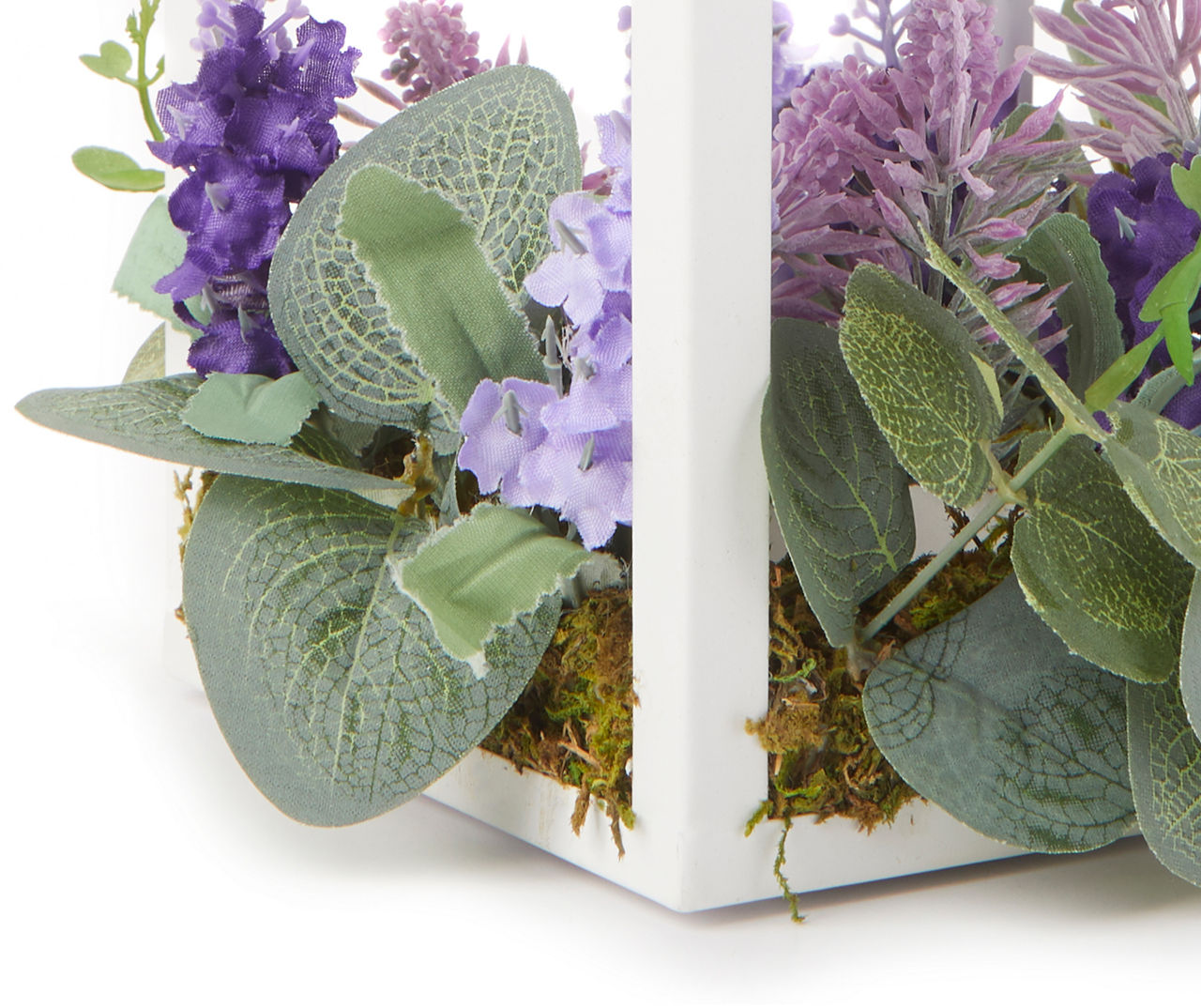 Metal Lantern with Lavender & Greenery
