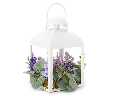 Metal Lantern with Lavender & Greenery
