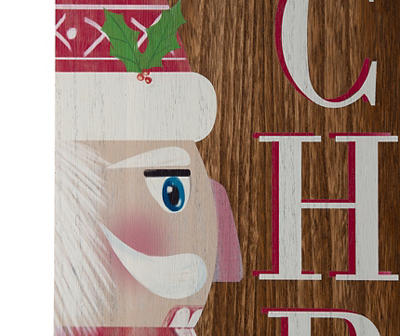 60"H Wooden Christmas Nutcracker Porch Sign (KD)