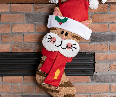 3D Cat Hooked Stocking