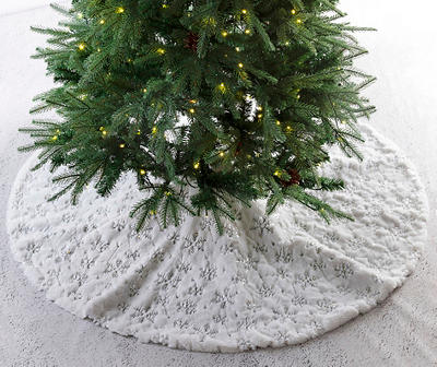 48" Snowflake Plush Tree Skirt