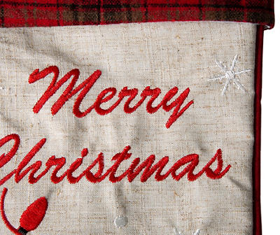 21"L Fabric Christmas Stocking - Dachshund