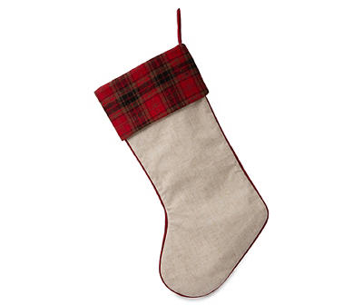 21"L Fabric Christmas Stocking - Dachshund