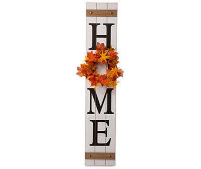 42"H Wooden "Home" Floral Porch Sign Set, w/ 3 Changable  floral wreaths?Spring/ Fall/ Christmas?