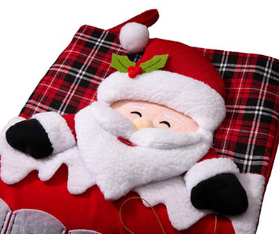 3D Santa Countdown Oversize Stocking