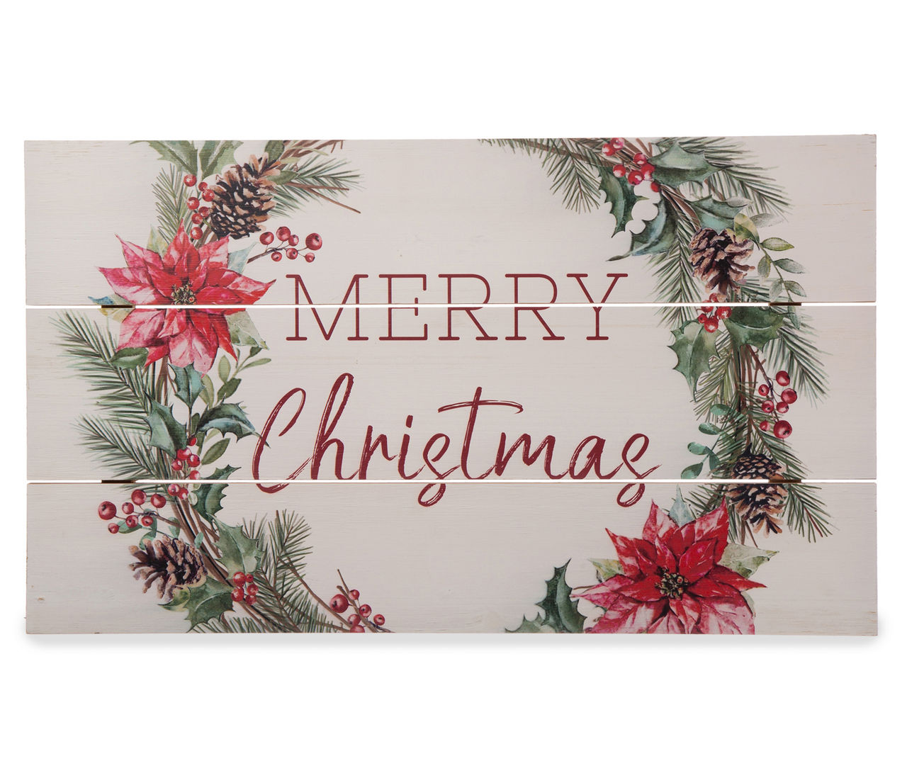 "Merry Christmas" Plank Wall Decor