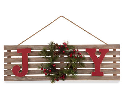 "Joy" Wreath Hanging Wall Decor