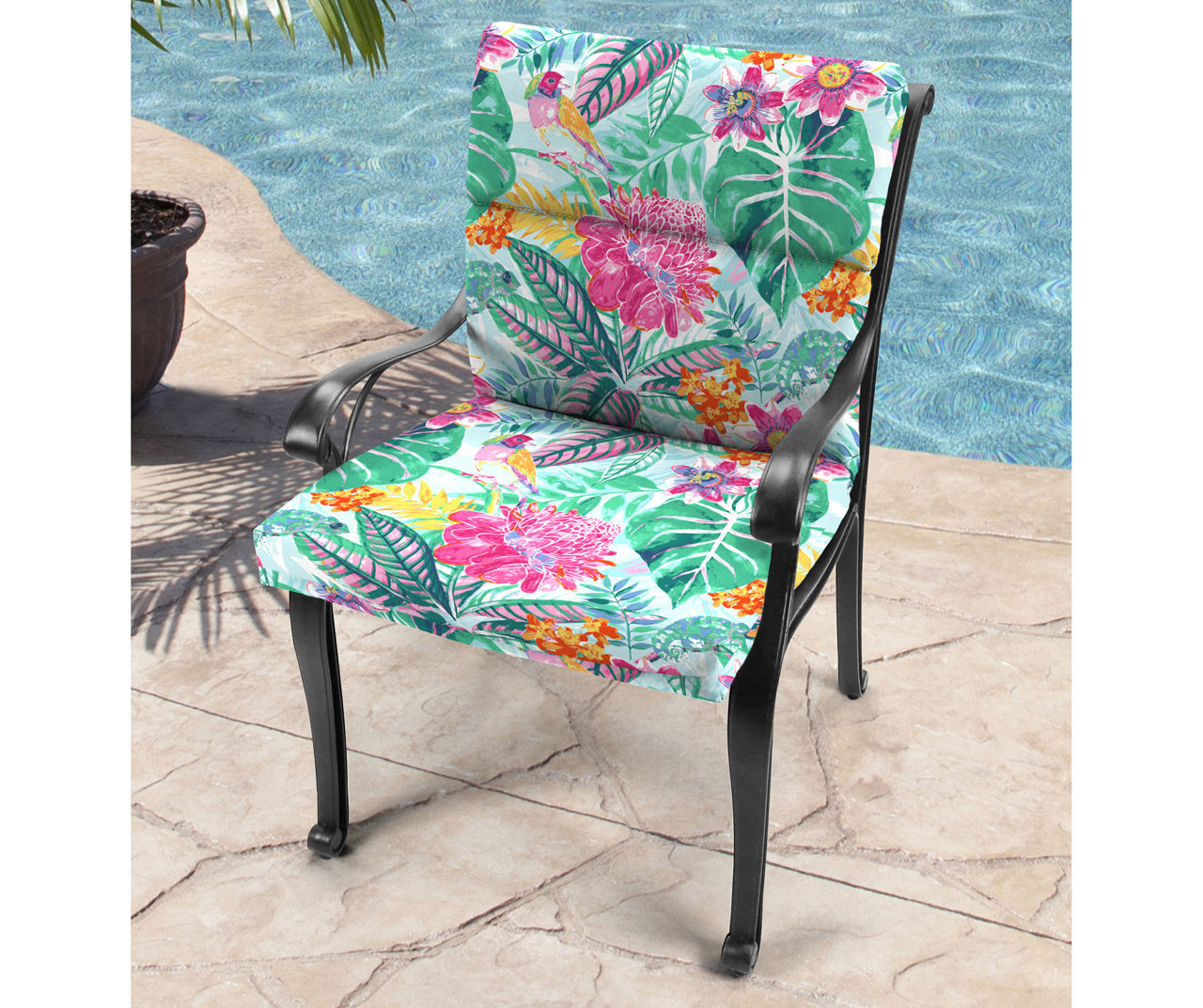 Floral patio shop chair cushions