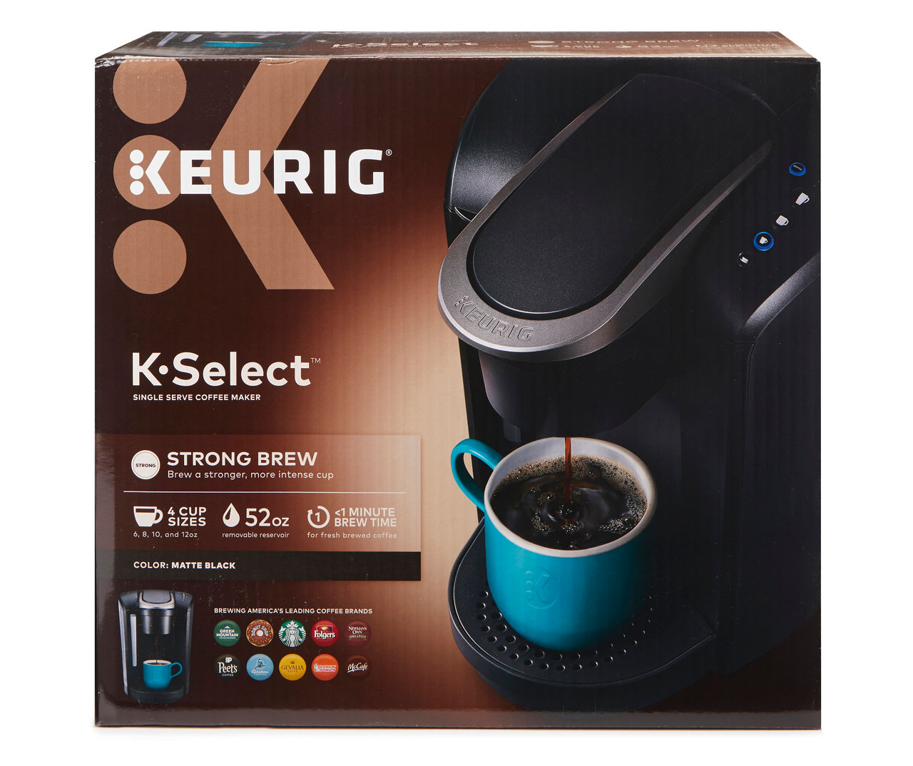 Keurig K-Select Single-Serve K-Cup Pod Coffee Maker, Matte Black