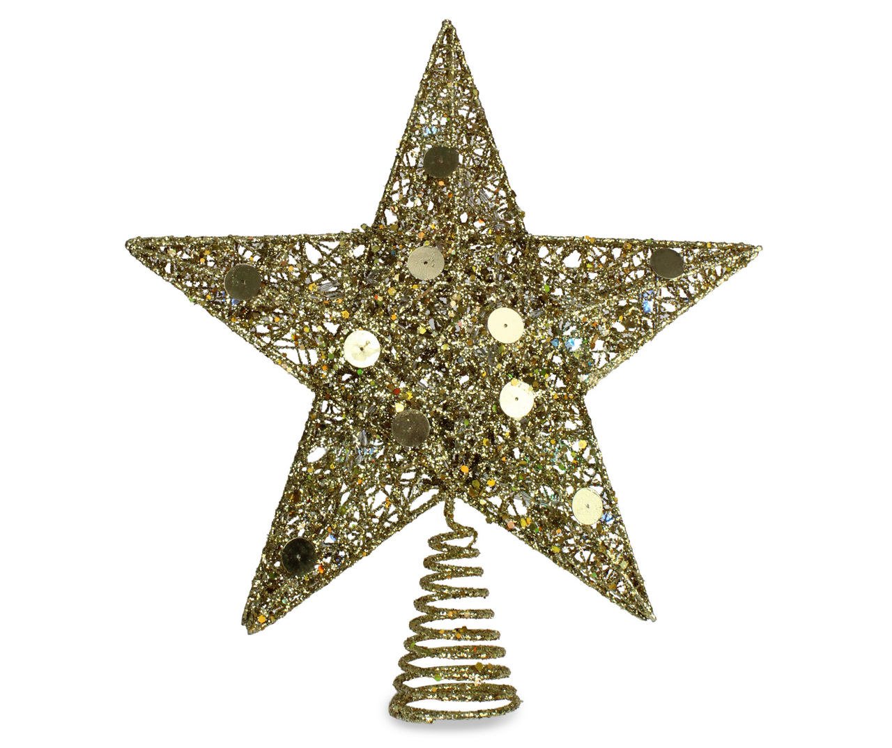 Northlight Gold Glitter Star LED Tree Topper | Big Lots