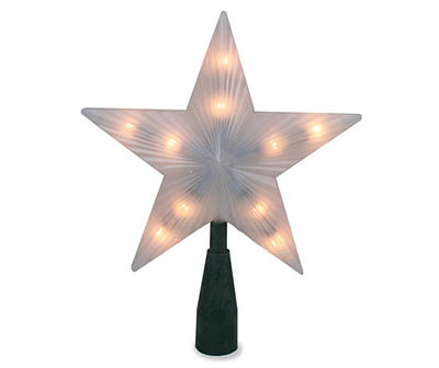 Frosted Star Light-Up Tree Topper