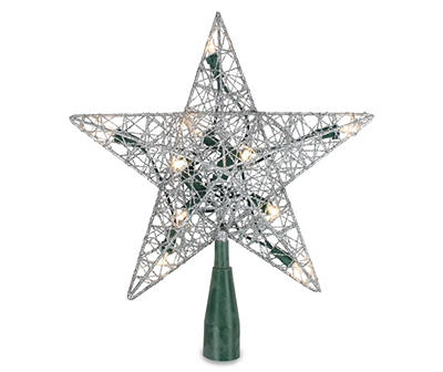 Silver Wire Star LED Tree Topper