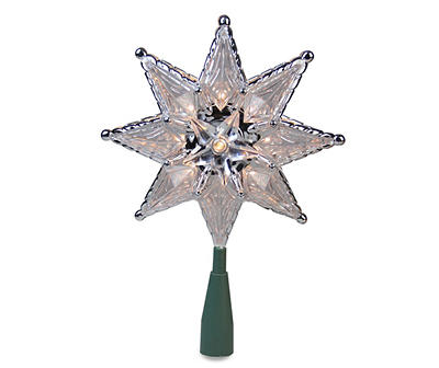 Silver Mosaic Light-Up Tree Topper