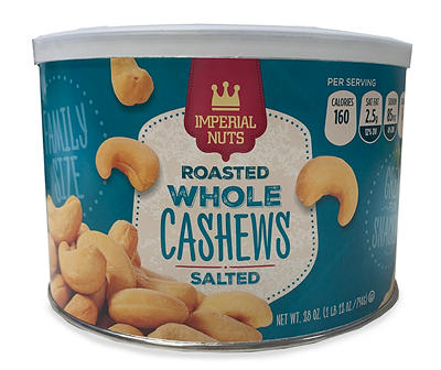 Roasted & Salted Whole Cashews, 28 Oz.
