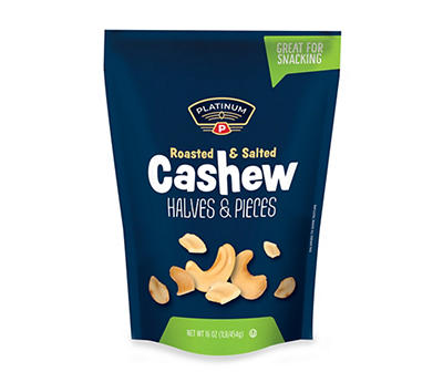 Roasted & Salted Cashew Halves & Pieces, 16 Oz.
