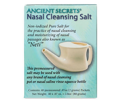 Nasal Cleansing Salt Packets, 40 Packet Box