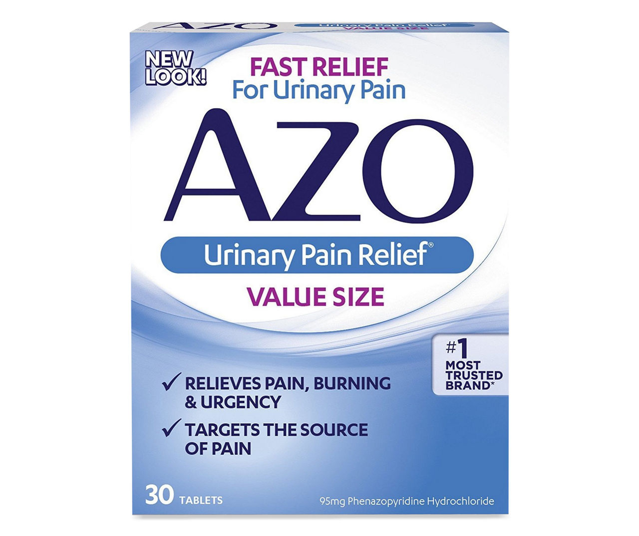 Azo Standard Urinary Pain Relief, 30 Tab Box | Big Lots