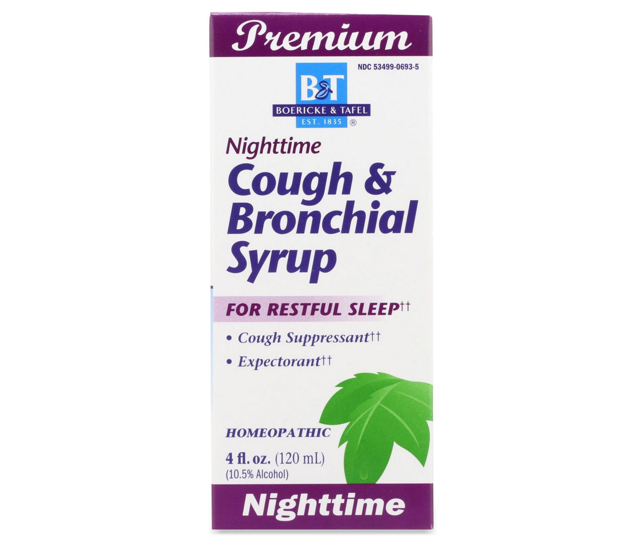 Boericke And Tafel B&T Nighttime Cough & Bronchial Syrup Non-narcotic ...