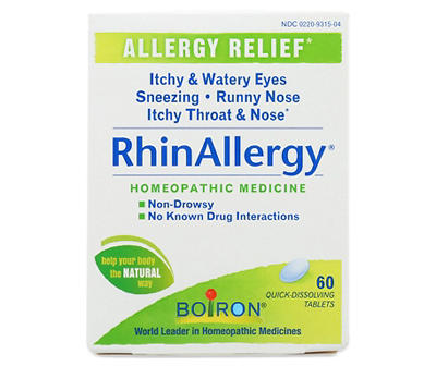 RhinAllergy Allergy Relief, 60 Tab Box