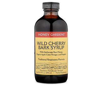 Apiaries Honey Wild Cherry Bark Syrup, 8 Fl Oz Bottle