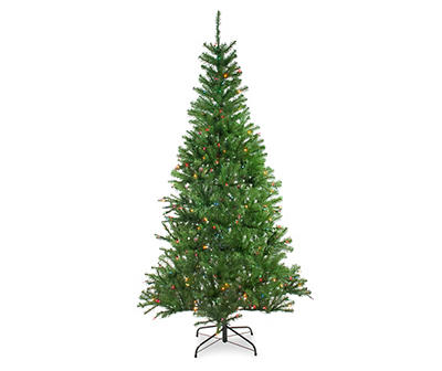 7' Vail Spruce Pre-Lit Artificial Christmas Tree with Multi-Color Lights