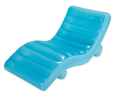 Blue Inflatable Chaise Lounge Pool Float