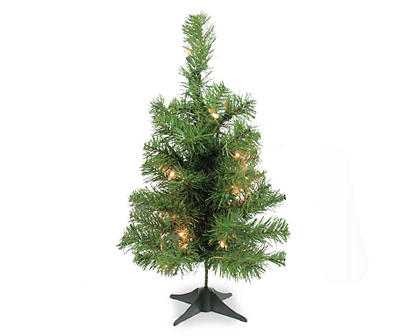 18" Noble Fir Pre-Lit Artificial Christmas Tree with Clear Lights