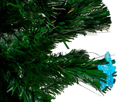 4' Star Pre-Lit Artificial Christmas Tree Urn with Fiber Optic Lights