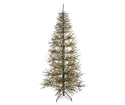 7' Warsaw Twig Slim Pre-Lit Artificial Christmas Tree with Clear Lights
