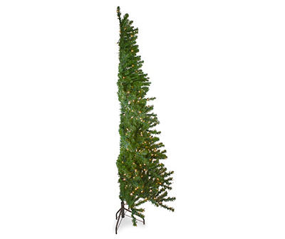 6.5' Pre-Lit Full Canadian Pine Artificial Christmas Wall Tree - Clear Lights