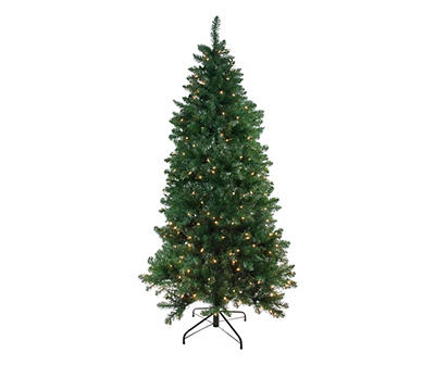 6.5' Eastern Pine Slim Pre-Lit Artificial Christmas Tree with Clear Lights