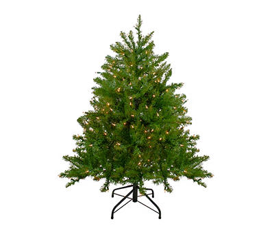 4' Northern Pine Pre-Lit Artificial Christmas Tree with Clear Lights