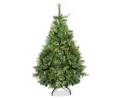 4.5' Ashcroft Cashmere Pre-Lit LED Artificial Christmas Tree with Warm White Lights