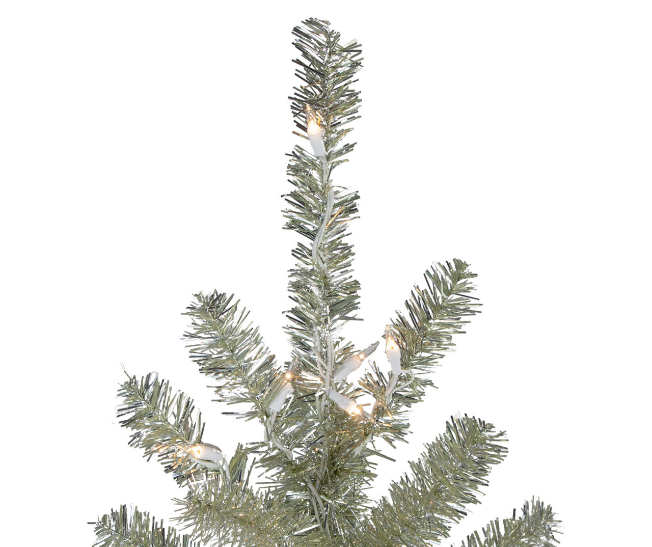 Northlight 6' Champagne Tinsel Pre-lit Artificial Christmas Tree With 