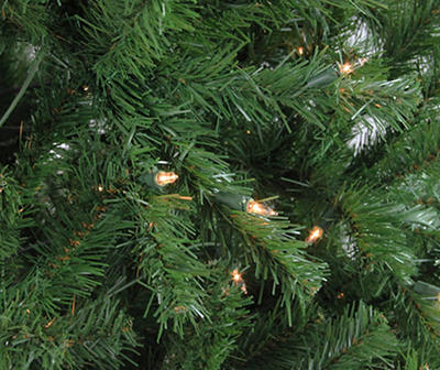 7.5' Waterton Spruce Slim Pre-Lit Artificial Christmas Tree with Clear Lights