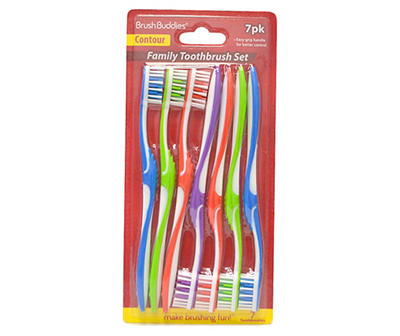 Contour Family Toothbrush Set, 7-Pack
