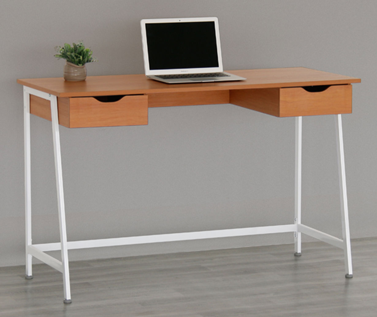 Real Living Woodgrain & Metal Single Drawer Desk