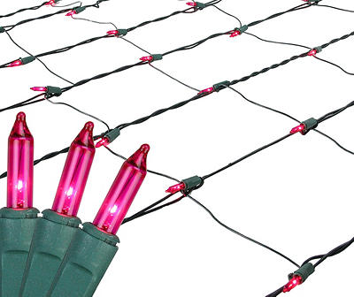 Pink 4' x 6' Mini Net Light Set, 150-Lights