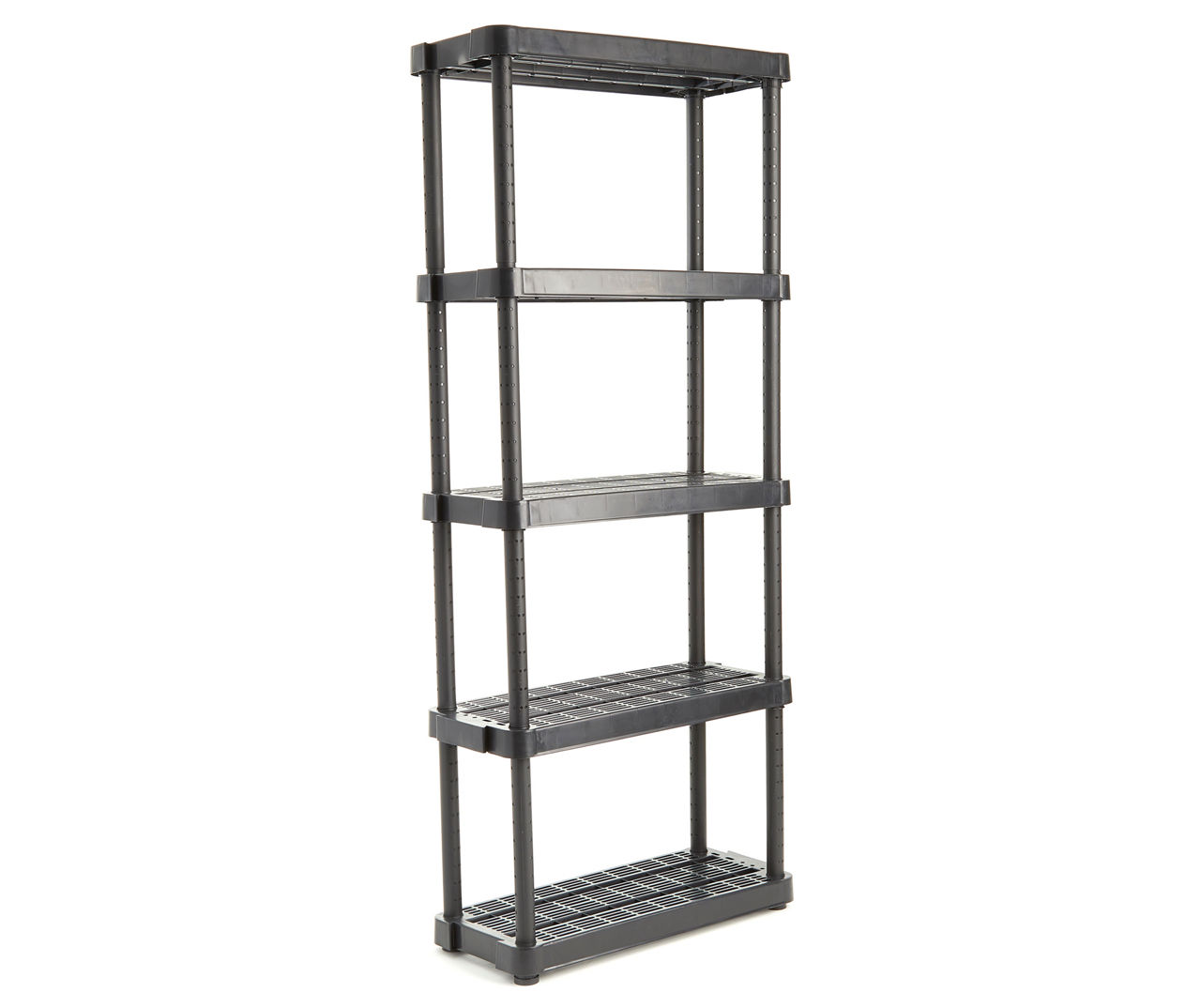 Boyel Living Black 5-Tier Storage Shelving Freestanding Heavy Duty Rack Shelving Unit in Small Space