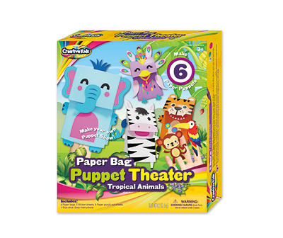 Tropical Animals Paper Bag Puppet Theater Craft Kit