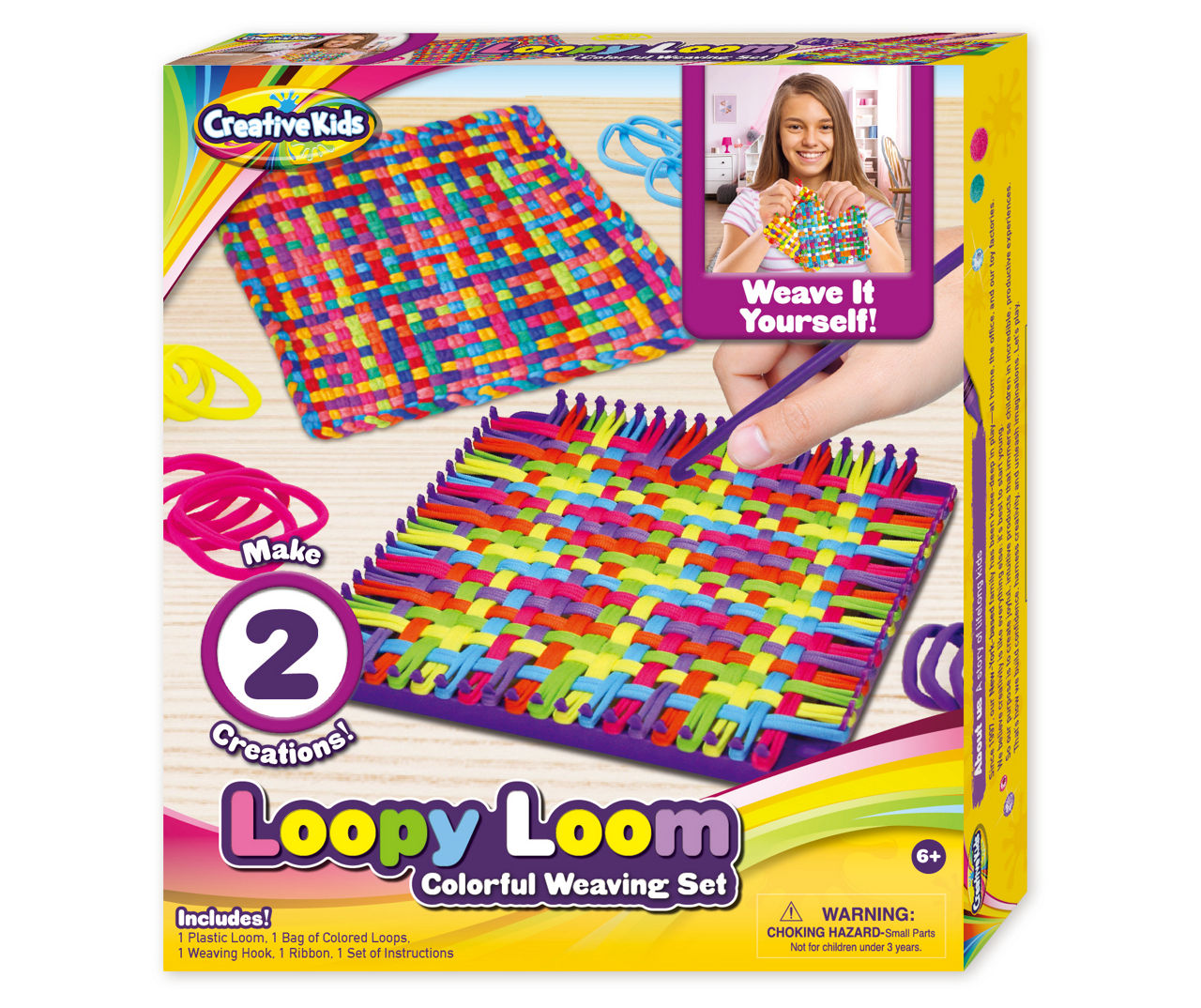 Creative Kids Loopy Loom Colorful Weaving Set