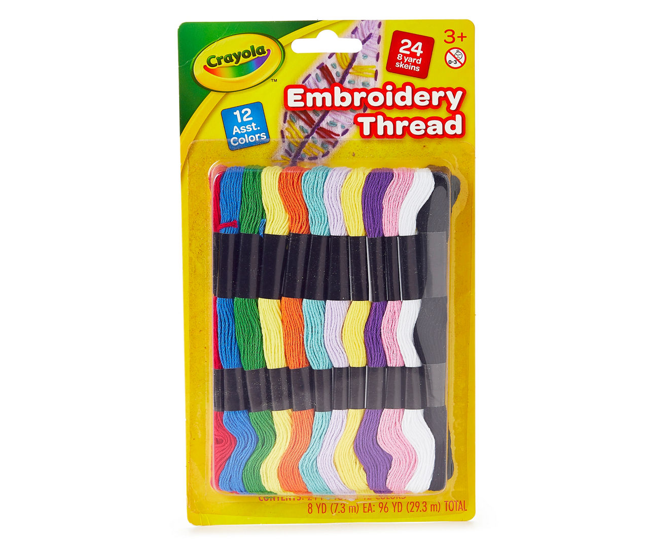 Creativity Street® Embroidery Thread, Assorted Colors, 8 Yards ea., 24  Skeins