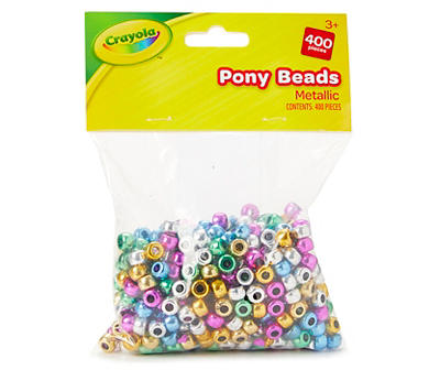 Crayola Metallic Pony Beads, 400-Count