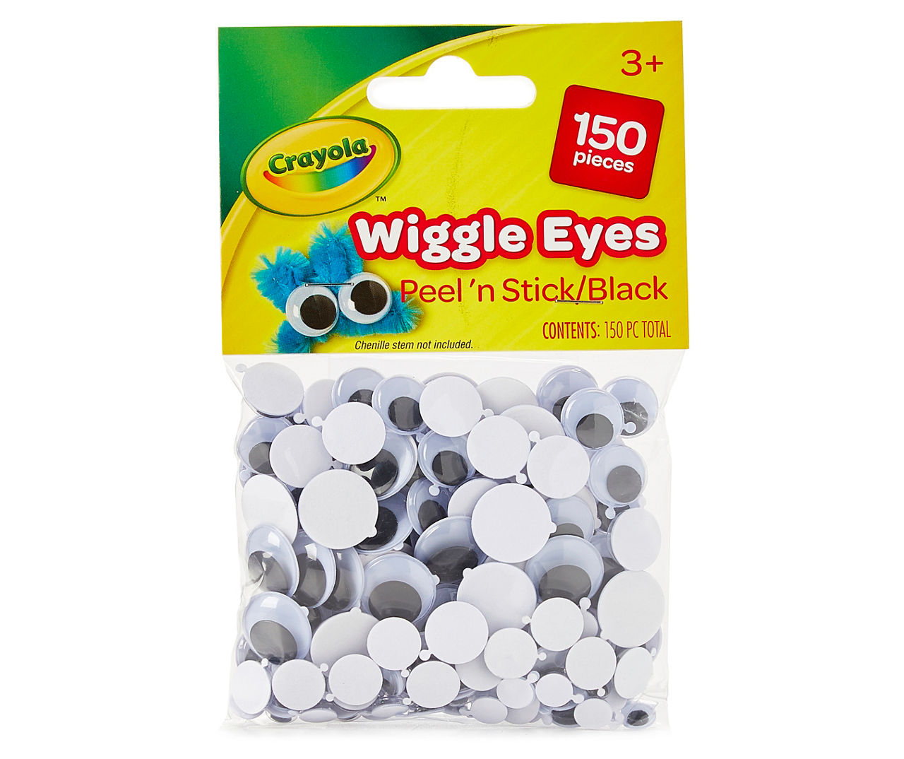 Crayola Peel 'n stick Black Wiggle Eyes, 150Count Big Lots
