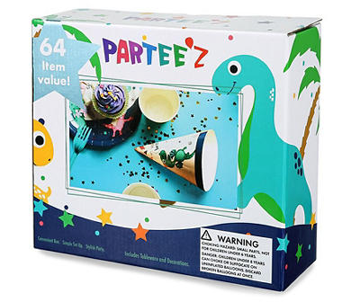 Dinosaur Party In a Box 64-Piece Set